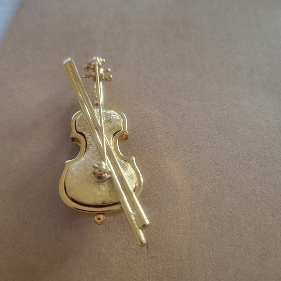 Swarovski Vintage Violin Pin - Picture 4 of 5